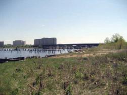 The 14-acre waterfront parcel in Port Norfolk, once home to the Shaffer Paper company, will be transformed into a public park under a plan outlined at a Tuesday night meeting. 	Reporter file photo